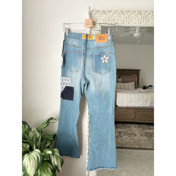 BDG Patchwork Retro Boho Flare Jeans - Picture 8 of 9